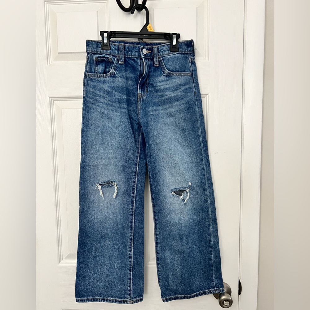 Old Navy Boy's Baggy Distressed Wide Leg Jeans